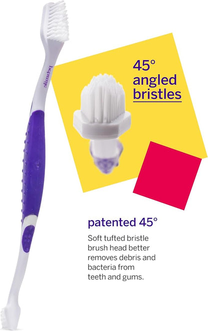 Petsmile Professional Pet Teeth Brushing Kit for Cats &amp; Dogs- Only VOHC Accepted Toothpaste &amp; Patented Toothbrush - Proven to Control Plaque &amp; Tartar Calprox Formula (London Broil, 4.2 Oz)