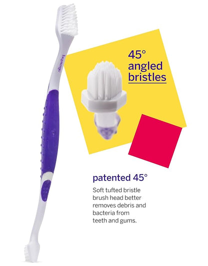 petsmile Professional Pet Toothbrush - Patented 45 Degree Cat &amp; Dog Toothbrush for Small &amp; Large Animals - Pet Accessories for Dental Care - VOHC Approved Teeth Cleaning - Dog Toothpaste Not Included