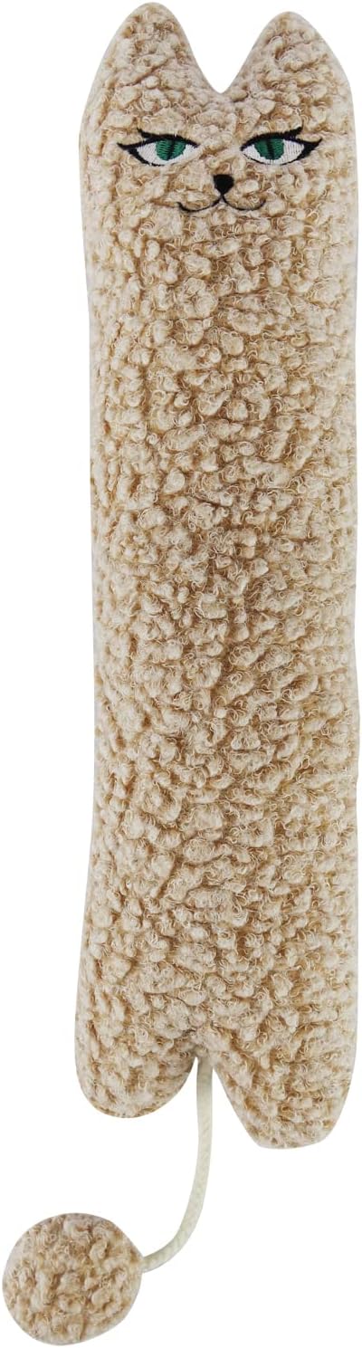 TTcat Catnip Silvervine Matatabi Pillow for Cats &amp; Kittens,Cat Kicker Toy,Large Size Cat Pillow Soothing Plush Cat Toy(Beige).