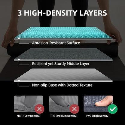 Large Exercise Mat for Home Workout,12‘x6’/10&