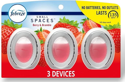 Febreze Small Spaces Air Freshener Berry &amp; Bramble, .25 fl. oz., Pack of 4