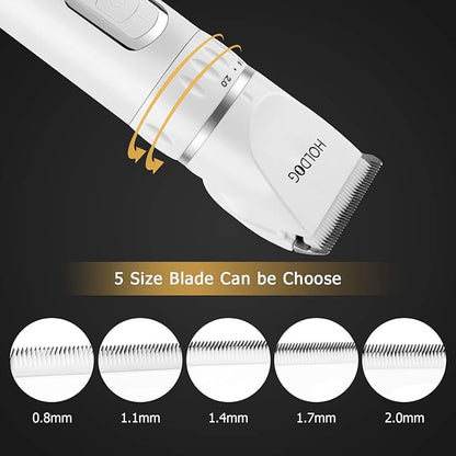Dog Clippers Professional Heavy Duty Dog Grooming Clipper 3-Speed Low Noise High Power Rechargeable Cordless Pet Grooming Tools for Small &amp; Large Dogs Cats Pets with Thick &amp; Heavy Coats