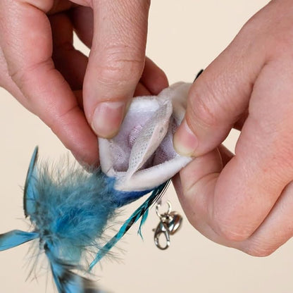 Interactive Catnip Bird Toy Set (10-Pack Replacement Catnip Pouches)