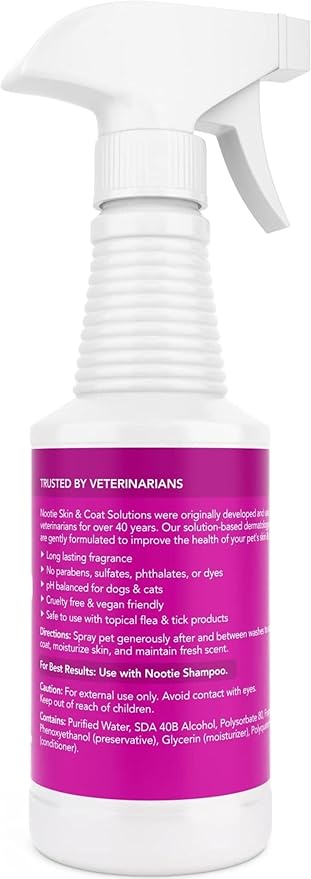 Nootie Daily Spritz Pet Conditioning Spray - Dog Conditioner for Sensitive Skin - No Parabens, Sulfates, Harsh Chemicals or Dyes - Revitalizes Dry Skin &amp; Coat, Japanese Cherry Blossom, 16 oz(473 ml)