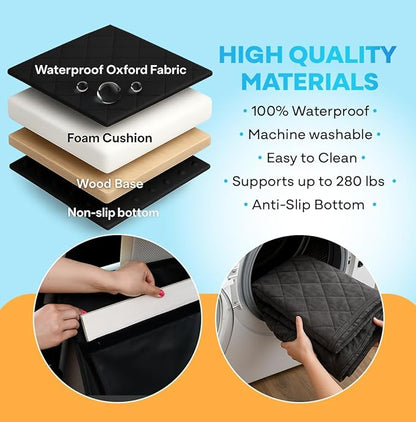 APetsPlanet Dog Car Seat Cover for Back Seat Hard Bottom - Waterproof Backseat Extender for Dogs - Pet Hammock for Car, Truck, SUV - Protector Bed with Mesh Window &amp; Storage - Black, No Door Covers
