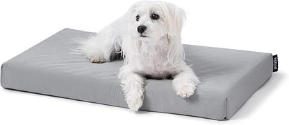 Cybarmour Indestructible Dog Bed - Outdoor Waterproof Chew Proof Dog Crate Pad - Orthopedic Kennel Mat for Aggressive Chewers - Small Breeds &amp; Fits 24-Inch Crate - 23"x16", Limestone