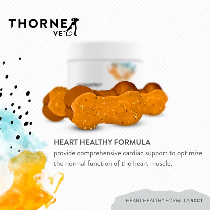 ThorneVET Heart Healthy Formula – Cardiovascular Support for Dogs &amp; Cats, 90 Soft Chews