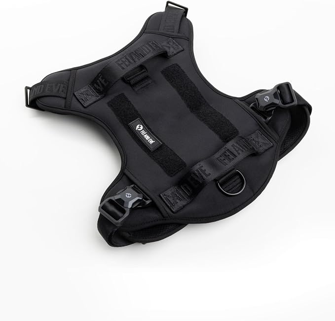 2025 New Edition, Fei &amp; Eve MagEase Dog Harness - 3-Second Magnetic Buckles | 3-Point No-Pull Control | Heavy-Duty 900D Nylon | Dual Safety Handles | Breathable Mesh | Adjustable Fit | Medium,Black