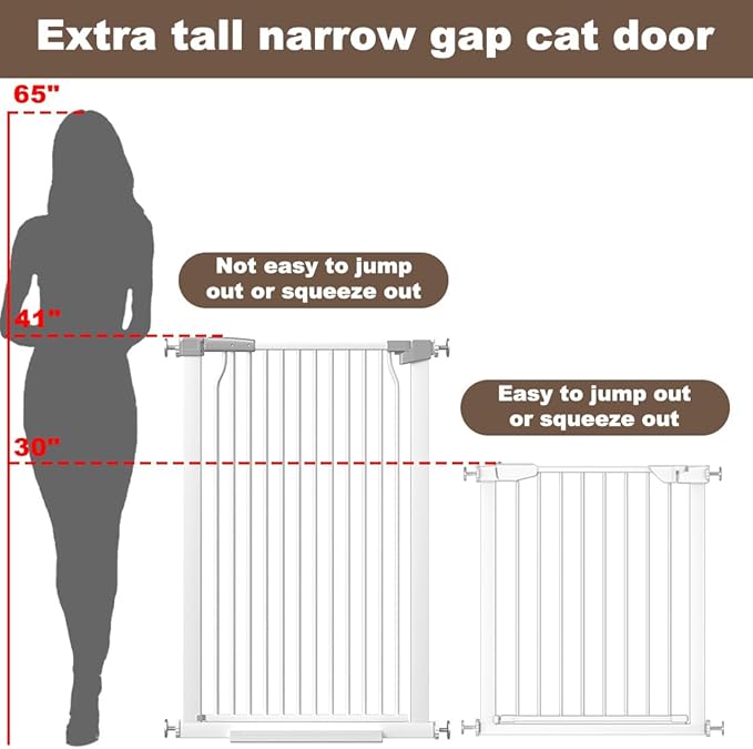 41" Extra Tall and Wide Baby Gate, 74.2-76.7&