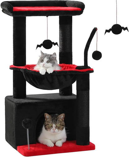 PEQULTI 4-in-1 Gothic Cat Tree, 33&