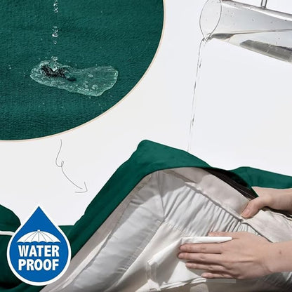 Comfort Expression Orthopedic Dog Bed Waterproof, XXL Dog Beds for Oversized Dogs, Washable Dogs Sofa Bed with Removable Cover &amp; Non-Slip Bottom(XX-Large,Emerald)