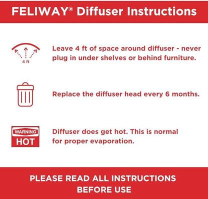 FELIWAY® MultiCat 30 Day Cat Calming Refill for Pheromone Diffuser, 48ml - 1x 30 Day - Helps Reduce Conflicts and Signs of Tension in Multi-Cat Households