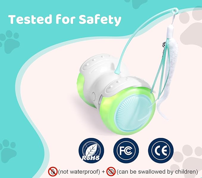 Remote Control Cat Toy with Auto Mode - Interactive Cat Toy Feather for Indoor, Moving Cats Catnip Toys &amp; LED to Keep Bored Cats Active &amp; Entertained