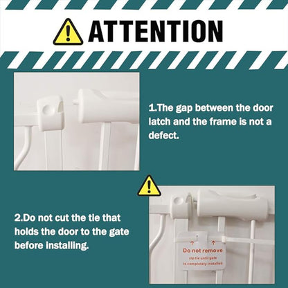 ALLAIBB Extra Wide Pressure Mounted Baby Gate Walk Through Child Kids Safety Toddler Tension White Long Large Pet Dog Gates with Extension for doorways Kitchen (43.31-48.03"/110-122cm)