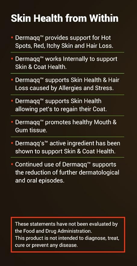 Dermaqq Dog &amp; Cat Hot Spots, Hair Loss, Dermatitis Support