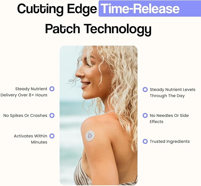 NAD+ Boost Patches | Wellness &amp; Cellular Support | 5X Stronger Formula | NMNH, Resveratrol, Hyaluronic Acid, Vitamin C, &amp; Coq10 l Premium 8-Hour Time-Release Patch | 3 Pack