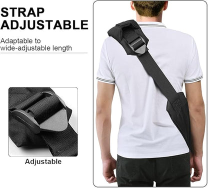 Tomkas Small Dog Sling Carrier - Zipper pocket &amp; Adjustable strap &amp; Zip Pocket - for 8 - 15 lbs pets(Black)Pupppy
