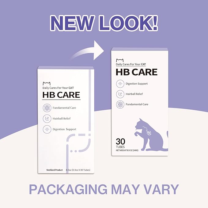 Dr.by HB Care Hairball Supplement for Cats– Hairball Relief Furball Control Remedy &amp; Digestive Support Supplements with Omega-3, Chitosan-30 Individuallly Packaged (1 Pack, 30 Count)