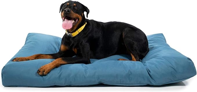 K9 Ballistics Tough Rectangle Pillow XL Dog Bed - Removable Cover, Washable, Durable &amp; Water Resistant Dog Bed Made for X-Large Dogs 54"x38", Blue Quartz