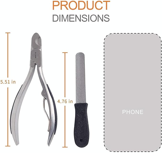 Dog Nail Clipper | Pet Cat Claw Trimmer -Sharp Angled Stainless Steel Blade for Quick Safety -Sturdy Non-Slip Handle -Nail File &amp; Set Box -Professional Tools for Large &amp; Small Pet