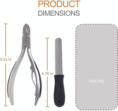 Dog Nail Clipper | Pet Cat Claw Trimmer -Sharp Angled Stainless Steel Blade for Quick Safety -Sturdy Non-Slip Handle -Nail File &amp; Set Box -Professional Tools for Large &amp; Small Pet
