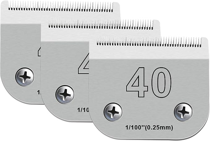 40 Blades for Dog Grooming Blades Compatible with Andis,Oster A5,Wahl km10 Dog Clippers,Size-