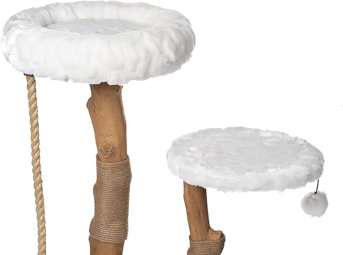Mau Lifestyle Luxury Cat Tree: Modern Cat Condo &amp; Luxury Wood Cat Tower; Natural Branch Scratching Tree &amp; Cat Condo; Cat Gifts by Mau