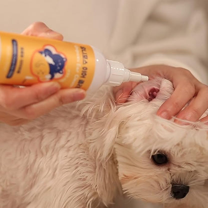 UNIPAWS Pet Ear Drops for Dogs &amp; Cats – Vet-Recommended Ear Cleaner &amp; Deodorizer – Helps Reduce Wax Buildup &amp; Soothe Itchy Ears – 5.1 fl oz Probiotic &amp; Moisturizing Formula, Made in Korea
