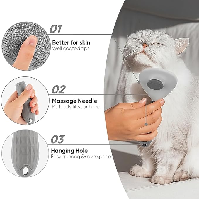 Namylya Cat Brush for Shedding &amp; Grooming – Slicker Brush for Dogs and Cats with Long Hair – Removes Tangles, Mats &amp; Loose Fur
