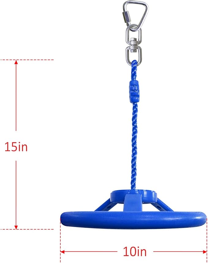 Rainbow Craft 3-Pack Ninja Monkey Wheels，Obstacle Course &amp; Swing Set Attachments for Kids ，Outdoor Backyard Playground Accessory，Red, Blue &amp; Yellow