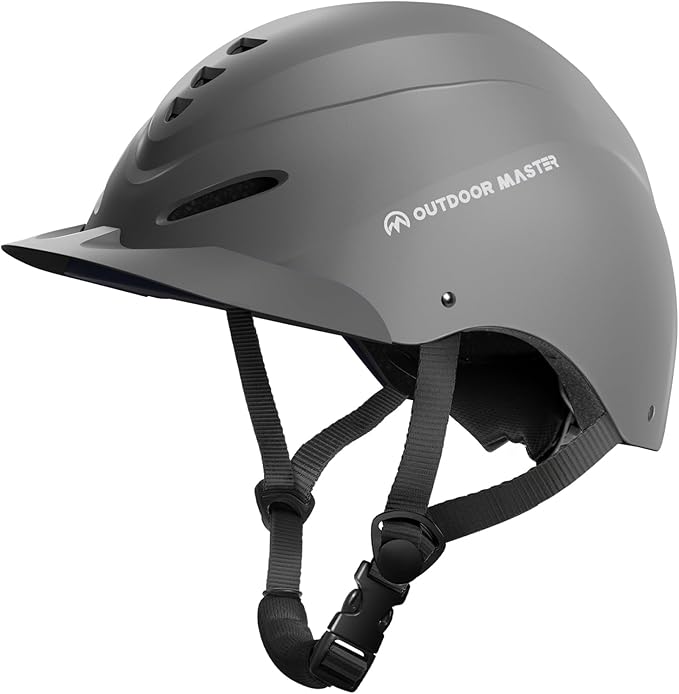 OutdoorMaster Equestrian Helmet, Horse Riding Helmet with Sun Visor and Excellent Ventilation, Adjustable Safe Helmet for Men, Women &amp; Youth
