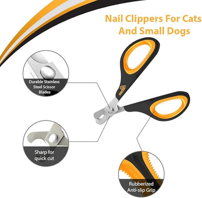 Cat Nail Clipper - Professional Cat Claw trimmer &amp; Cat Claw Clipper - Cat Nail Trimmers Suits All Small Animals such as Dogs, Cats, Puppies, Kittens, Birds, Hedgehogs, ferrets, rabbits, hamsters ..