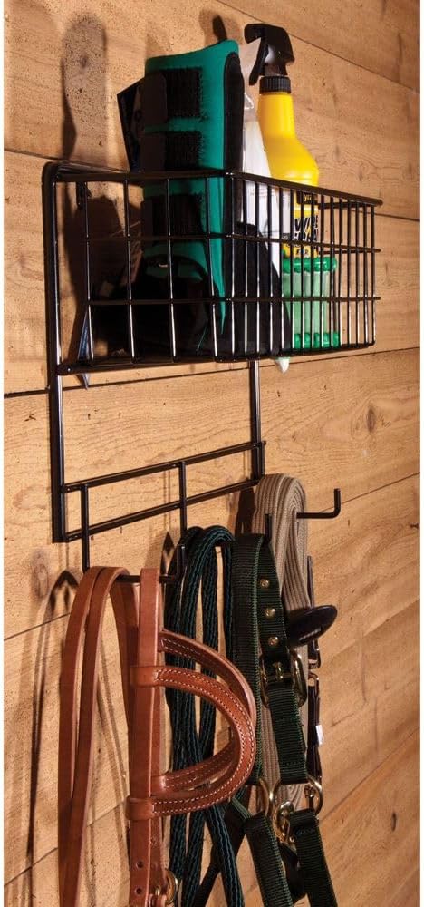 Basket &amp; Tack Rack for Horse | Sturdy, Multi-Function, Mounted Design | 5 Year Warranty
