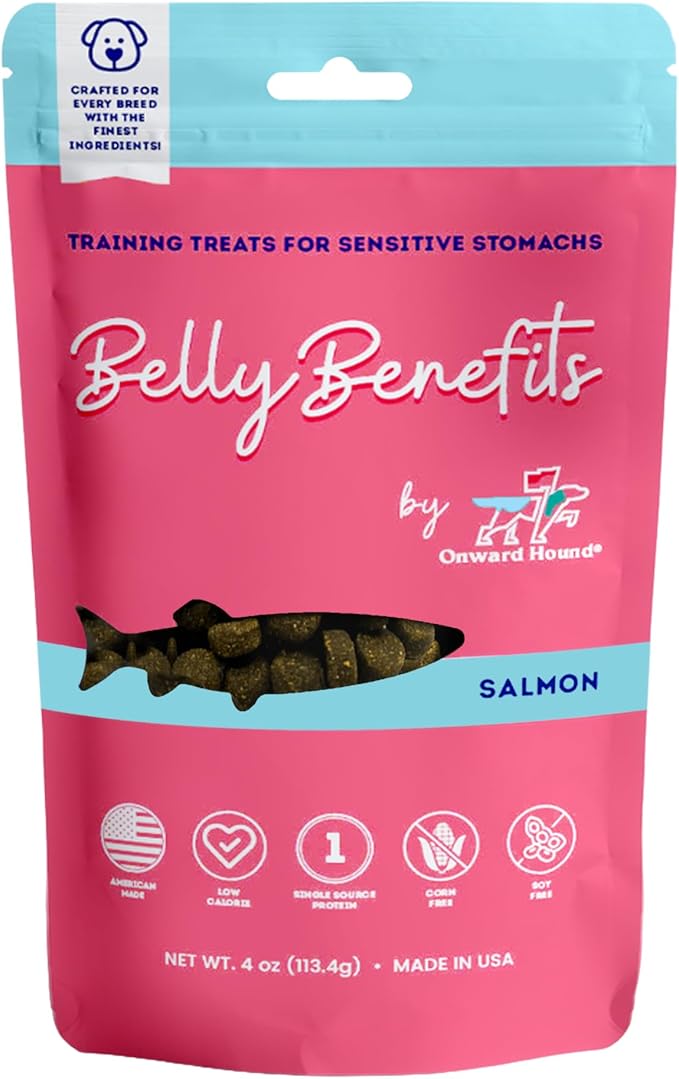 Training Treats for Dogs - Soft Salmon - Low Calorie Dog Training Treats for Sensitive Stomachs with Single Source Premium Protein, Corn Free, &amp; Soy Free Formula - 4 oz
