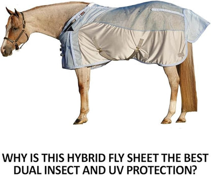 Schneiders Adjusta-Fit Mosquito Mesh Hybrid II Horse Fly Sheets | Ultimate Insect &amp; UV Protection for Equine Comfort