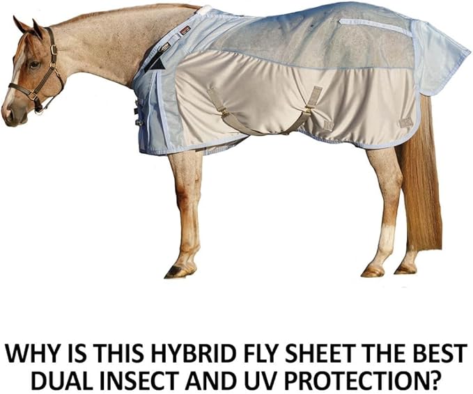 Schneiders Adjusta-Fit Mosquito Mesh Hybrid II Horse Fly Sheets | Ultimate Insect &amp; UV Protection for Equine Comfort
