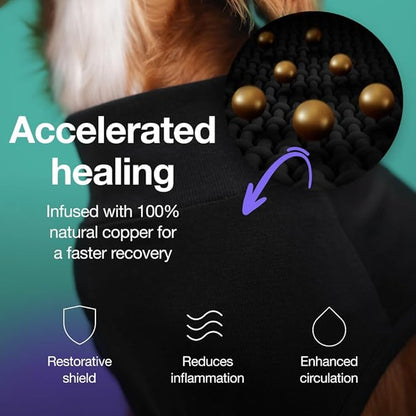 PupShield - Dog Surgery Recovery Suit Male and Female - All Dog Sizes - Easy to Use Anti Licking Design Breathable Comfortable - Spay &amp; Neuter Recovery Suit - Surgical Onesie - Cone Alternative