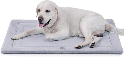 Made4Pets Dog Crate Pad Bed for Extra Large Dogs, Washable &amp; Reversible, Anti-Slip Kennel Mat for Cozy Sleeping, Soft Fluffy Dog Bed for Indoor &amp; Outdoor Use, 48"x30", Gray