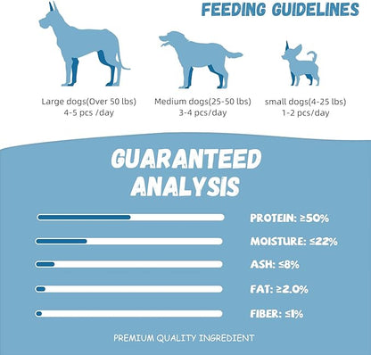 Dog Treats Natural Cod Skin Rolls, Rawhide-Free Chewy Fish Skin Dog Chews, One-Ingredient Healthy Training Treats Rich in Omega3 &amp; Protein, 10.6 oz
