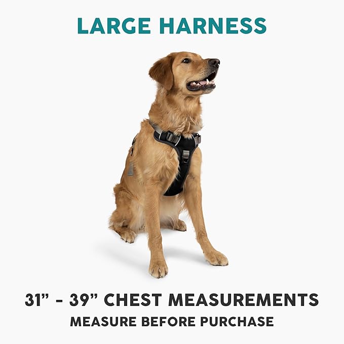 Embark Adventure Dog Harness, Reflective Trim No Pull Dog Harness for Large Dogs - Military Grade Nylon, Front Clip with Gel Lined Handle. Soft &amp; Padded Puppy for Any Breed