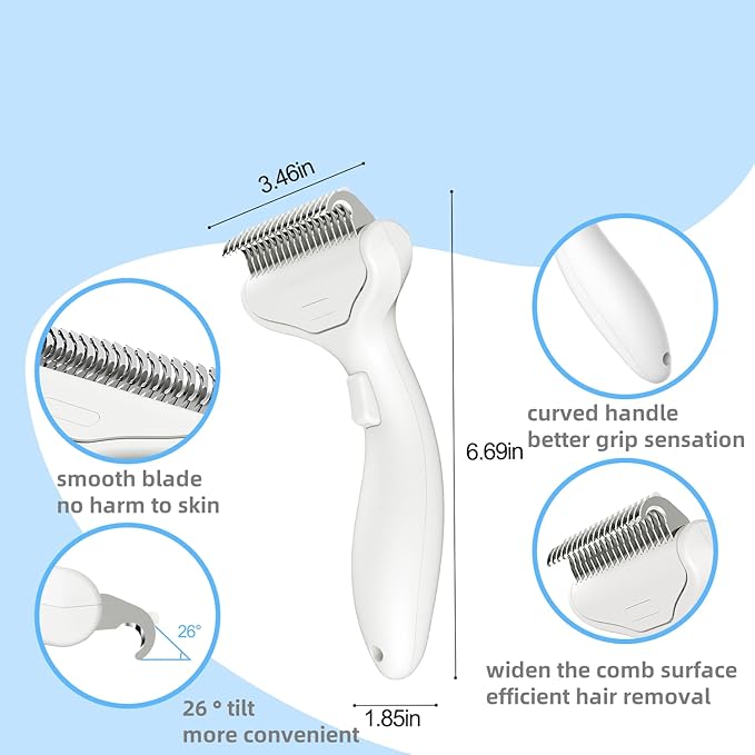 Undercoat Rake for Dogs &amp; Cats, Deshedding Brush for long haired pets,Dog Brush for Shedding with Release Button,Best Cat Undercoat Brush&amp;Deshedding Tool for Grooming