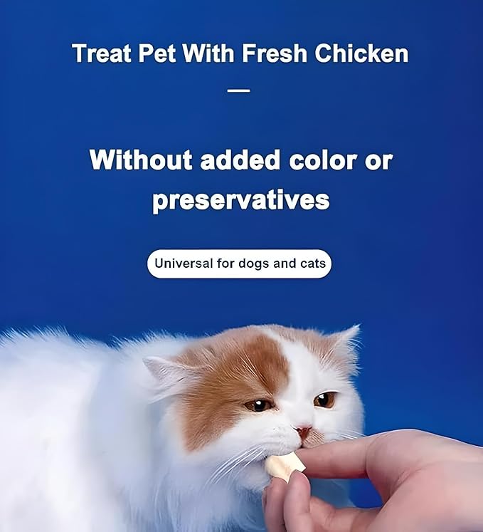 Organic Freeze Dried Dog &amp; Cat Treats - Single Ingredient, Grain Free Food Toppers for Healthy Pets, No Fillers or Preservatives (3 Bag, Chicken)