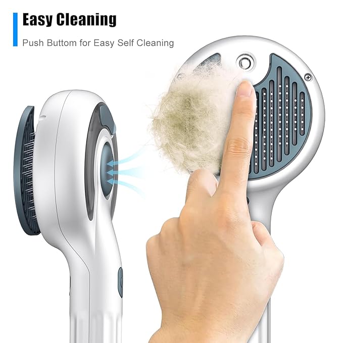 Cat Steam Brush for Indoor Cats – 3-in-1 Grooming Tool with Water Spray, Self-Cleaning Hair Comb for Long &amp; Short Haired Cats and Dogs