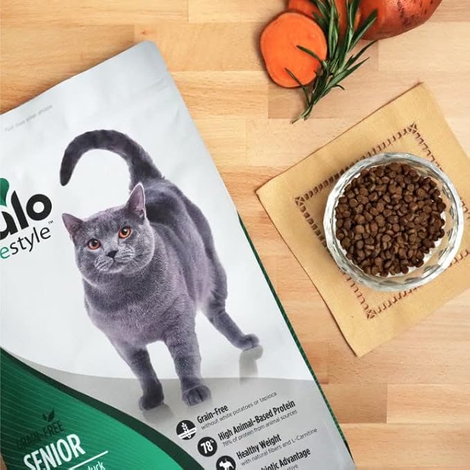 Nulo Freestyle High Protein Senior Cat Food, Alaska Pollock &amp; Sweet Potato Recipe - Natural Grain-Free Dry Cat Food for Seniors with L-carnitine, Omega Fatty Acids, &amp; Probiotics, 14 lb Bag