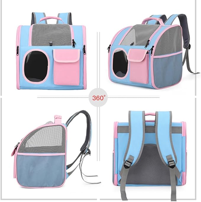 【See-Through Bubble Window】 Pet Carrier Backpack for Cats &amp; Small Dogs | Bubble Backpack with Breathable Mesh | for Travel, Hiking, Camping &amp; Outdoor | Hands-Free Pet Carrier for Animals Up to 15lbs