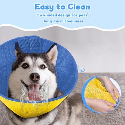 Inspack Soft Dog Cone Collar Alternative, E Cones for Medium Small Dogs/Cat to Stop Licking After Surgery, Neuter Recovery Ecollars of Shame Alternatives, Comfortable Paws Comfy Elizabethan Collars