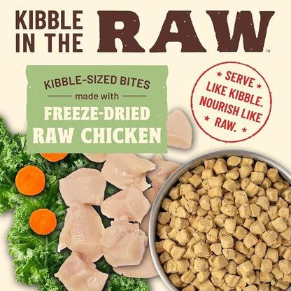 Primal Kibble in The Raw, Freeze Dried Cat Food, Chicken, Scoop &amp; Serve, Made with Raw Protein, Whole Ingredient Nutrition, Crafted in The USA, Dry Cat Food, 24 Ounce (1.5 lb) Bag