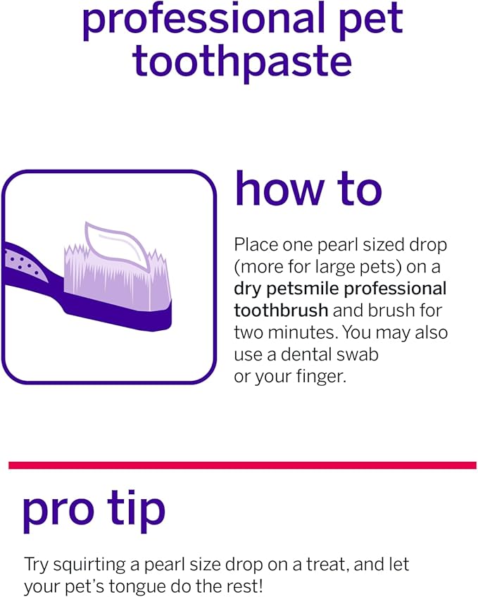 Petsmile Professional Pet Toothpaste for Cats &amp; Dogs - Only VOHC Accepted Toothpaste - Clinically Proven to Control Plaque &amp; Tartar Calprox Formula (Rotisserie Chicken, 4.2 Oz)
