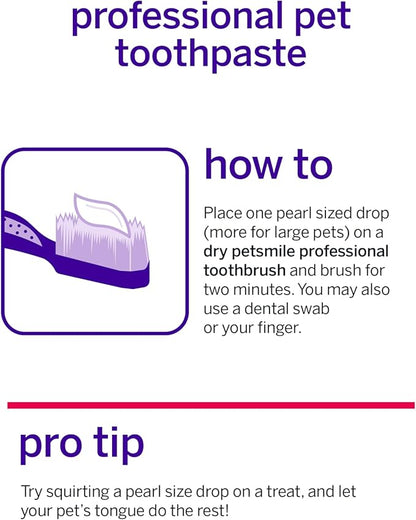 Petsmile Professional Pet Toothpaste for Cats &amp; Dogs - Only VOHC Accepted Toothpaste - Clinically Proven to Control Plaque &amp; Tartar Calprox Formula (Rotisserie Chicken, 2.5 Oz)
