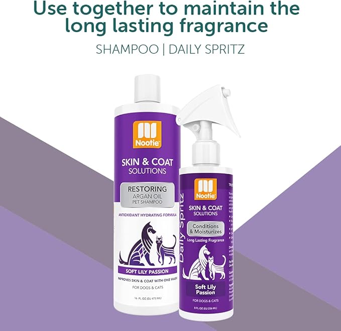 Nootie - Pet Shampoo for Sensitive Skin - Revitalizes Dry Skin &amp; Coat - Natural Ingredients - Gentle Dog Shampoo - Cleans &amp; Conditions